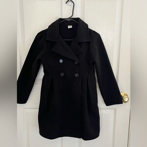 Girls black peacoat size 12